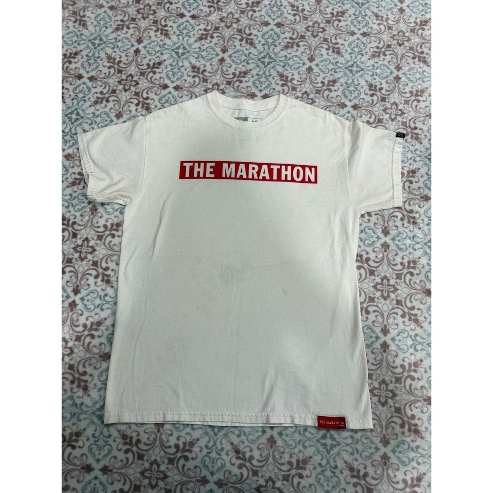 The Marathon Clothing TMC Victory Lap Box Logo Graphic T-Shirt White Mens Medium